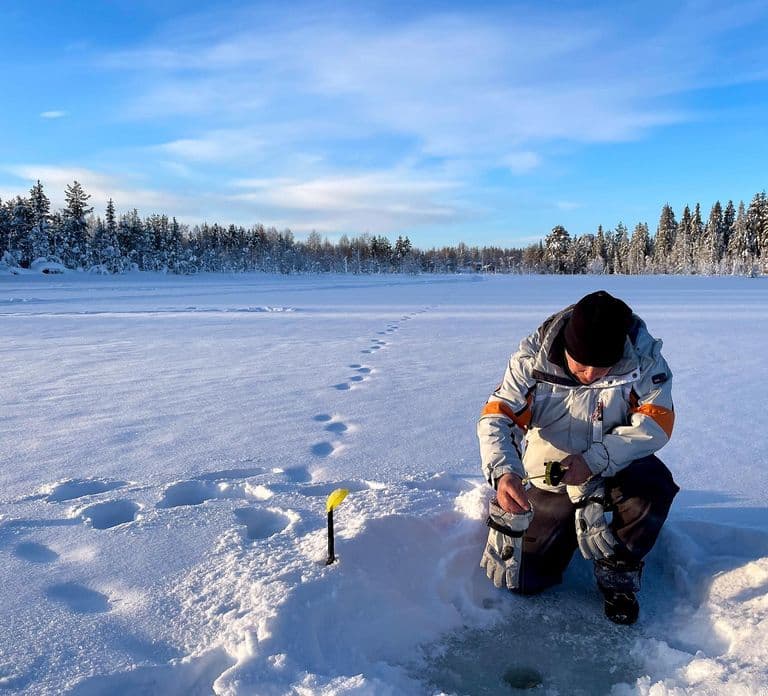 Levi: Ice Fishing Trip in a small group