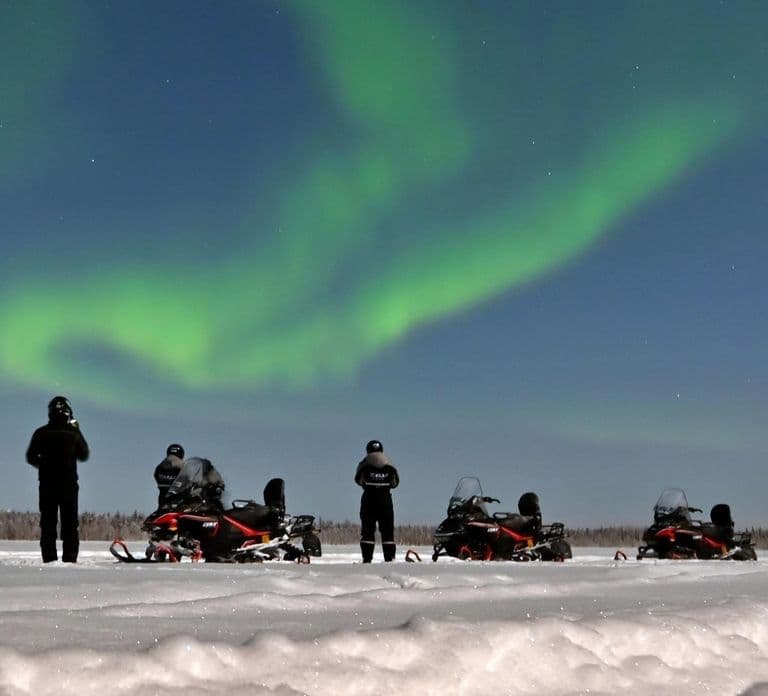 Levi: Northern Lights Snowmobile Safari