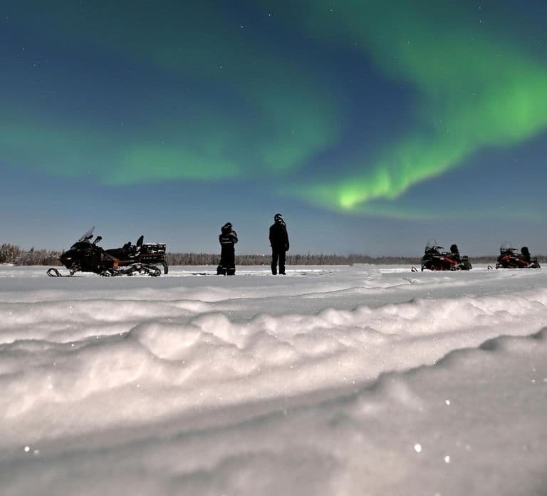 Levi: Northern Lights Snowmobile Safari