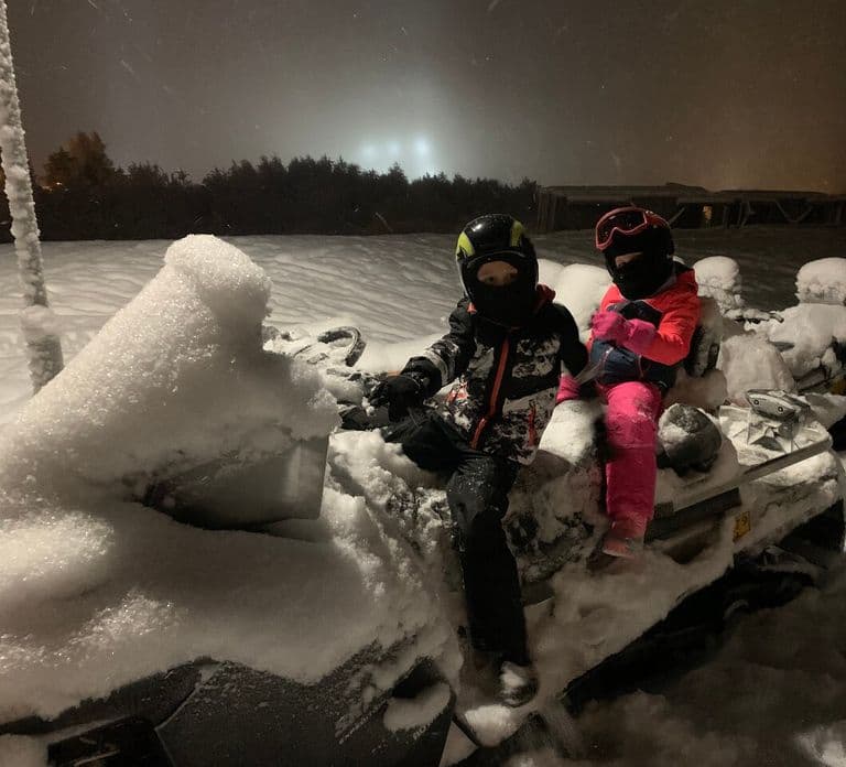 Levi: Northern Lights Snowmobile Safari and Campfire Picnic