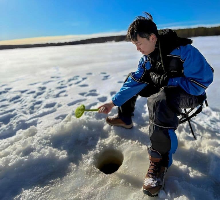 Rovaniemi: Ice Fishing from Private Lakefront Property & BBQ