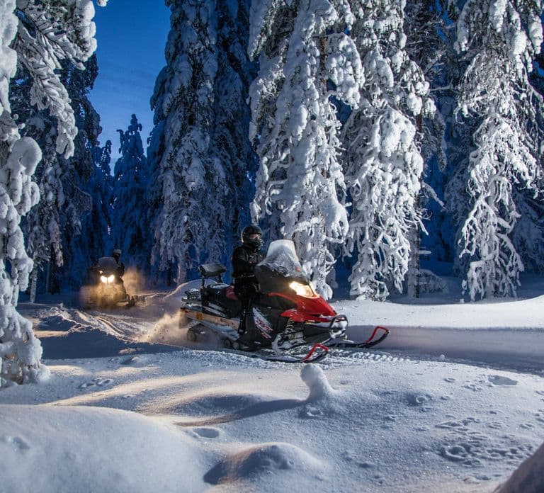 Rovaniemi: Safari en moto de nieve y velada junto a la hoguera