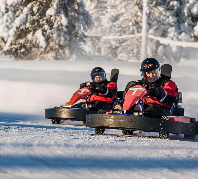 Ruka: Safari en moto de nieve y aventura de karting sobre hielo
