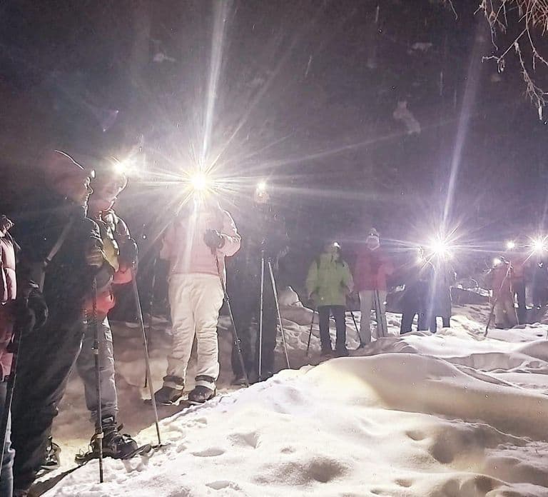 Vuokatti: Schneeschuh-Abenteuer unter Nordlichtern