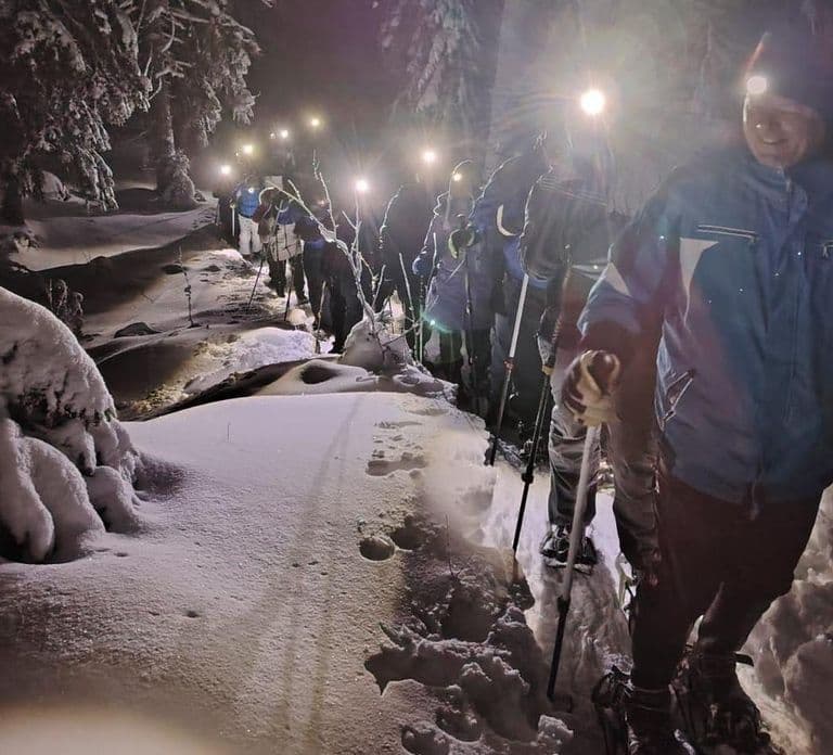 Vuokatti: Schneeschuh-Abenteuer unter Nordlichtern