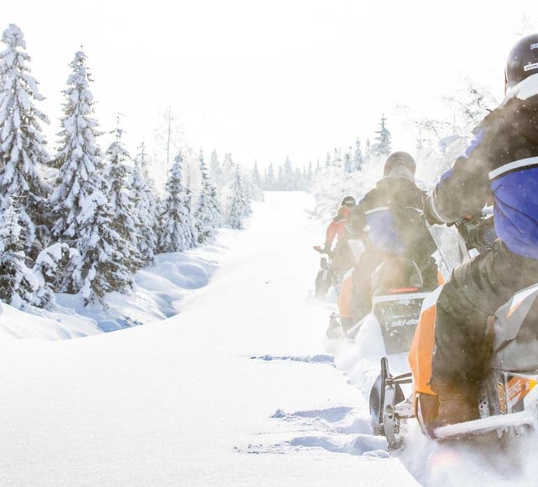 Vuokatti: Schneemobil-Safari mit Snacks und heißen Getränken