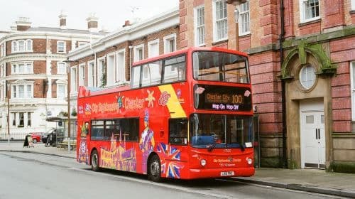 Chester City Sightseeing hop-on hop-off bus in the UK