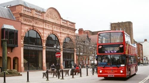 Chester City Sightseeing hop-on hop-off bus in the UK