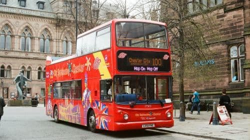 Chester City Sightseeing hop-on hop-off bus in the UK