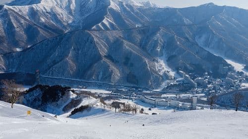 Lekcje jazdy na nartach dla dorosłych (w języku chińskim) w Naeba Ski Resort w Niigata są dostępne z karnetem narciarskim.