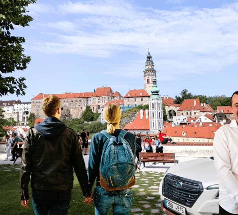 Prague: Transfer to Vienna via fabulous Cesky Krumlov