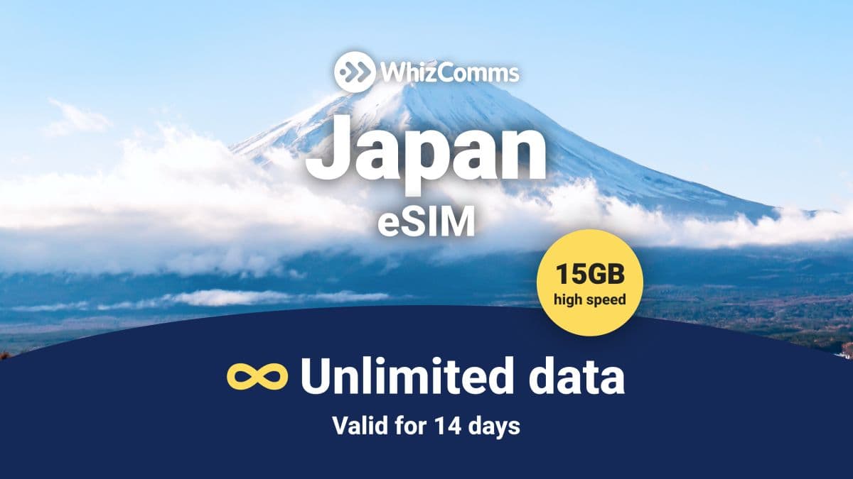 14天 15GB 日本旅遊無限流量 eSIM – 即時啟用，全國覆蓋