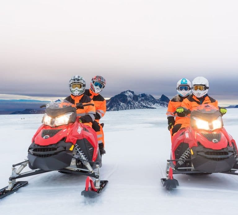 From Geysir: Snowmobiling & Ice Cave on Langjökull Glacier