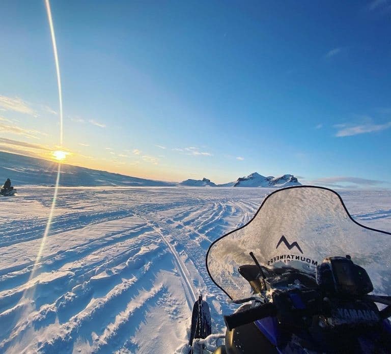 From Gullfoss: Langjökull Ice Cave and Snowmobile Tour