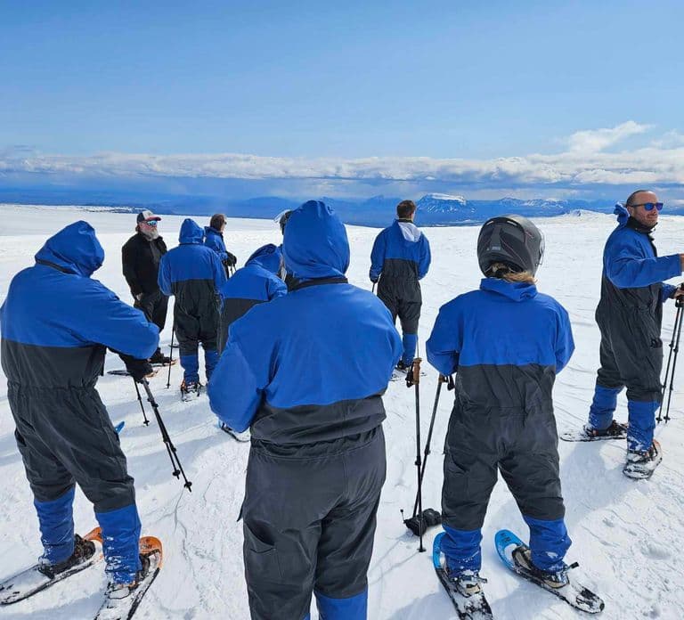 From Husafell: Langjokull Glacier Snowmobile Tour