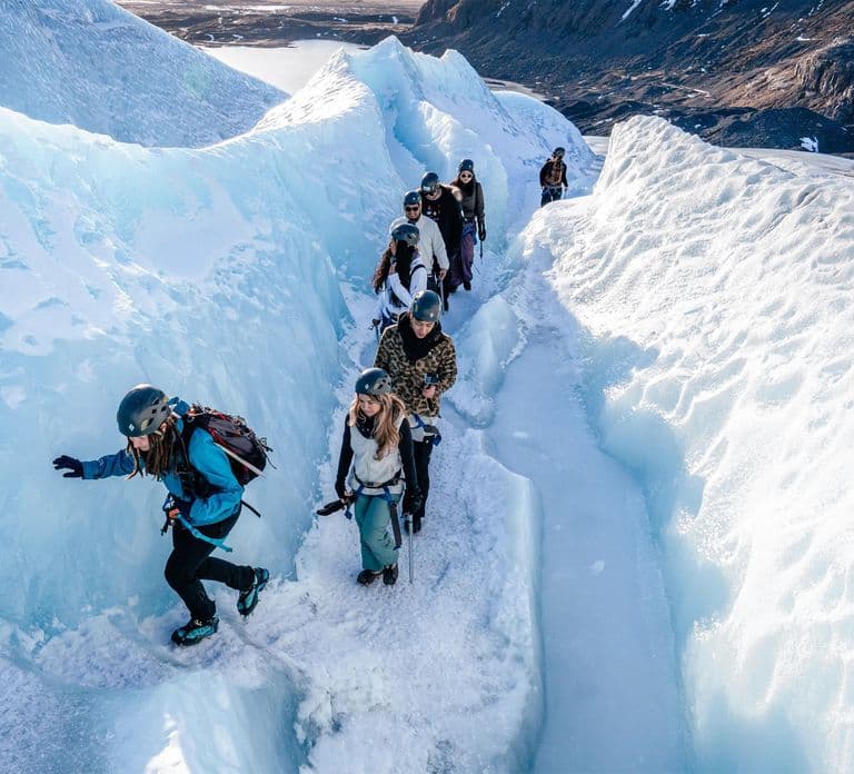 Parc national de Skaftafell : Randonnée avancée sur le glacier Falljokull