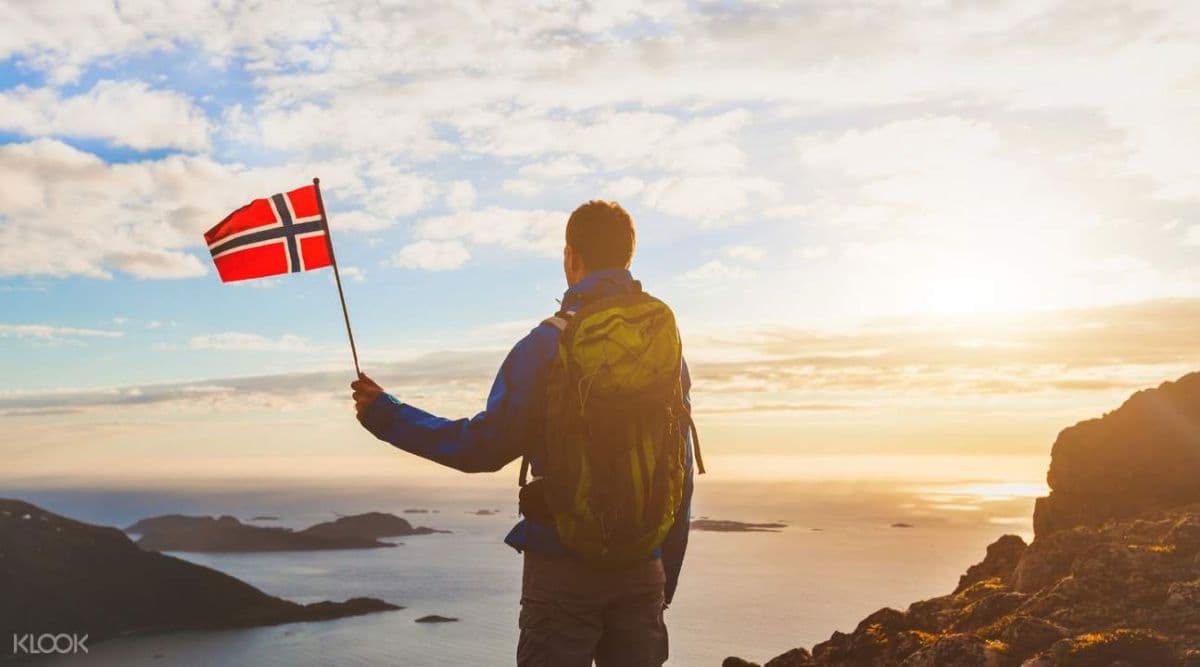 Others Hiking Under the Midnight Sun