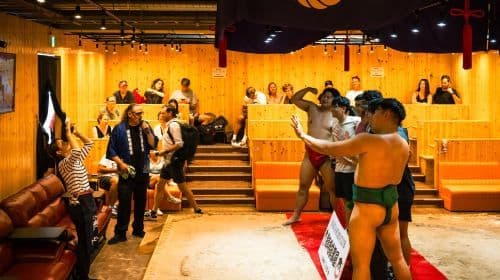 Espectáculo de Sumo en Asakusa y experiencia de almuerzo de luchadores en Tokio
