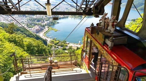 Free Cable Car|Excursão de 1 dia saindo de Tóquio para o Monte Fuji e Lago Kawaguchiko com teleférico panorâmico + Lawson famoso na internet + Oshino Hakkai