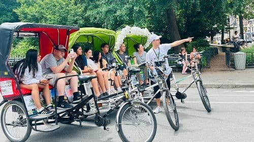 Central Park Film Spots Pedicab Tour Transfer Services