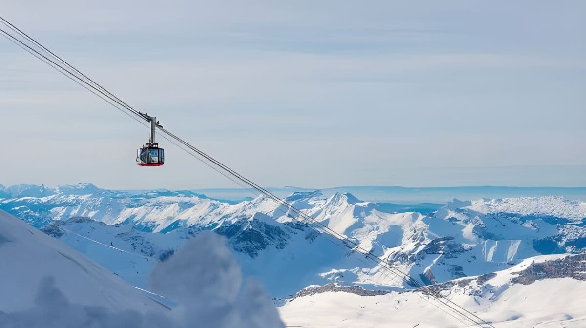 Mt Titlis Cable Car from Engelberg with Ice Flyer