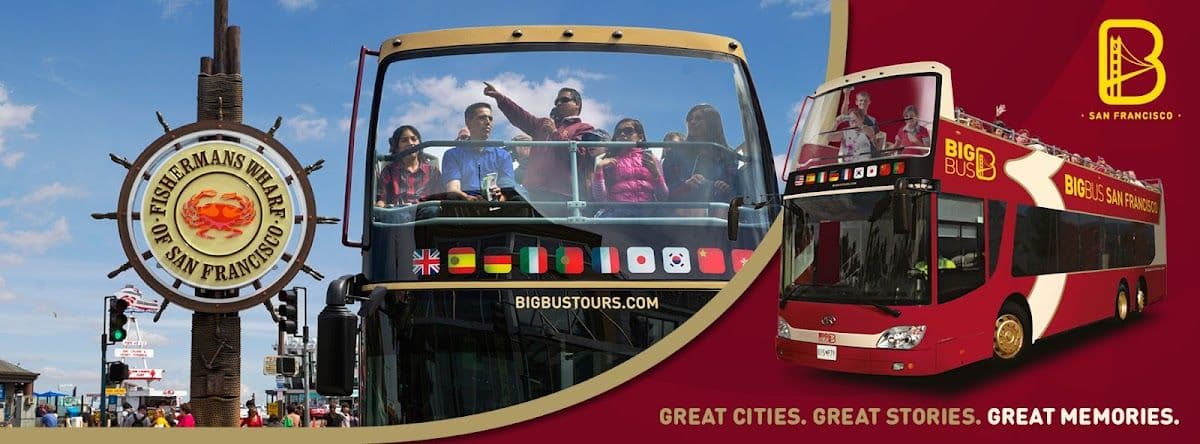 United States BIG BUS San Francisco hop-on hop-off day bus/panoramic night tour bus