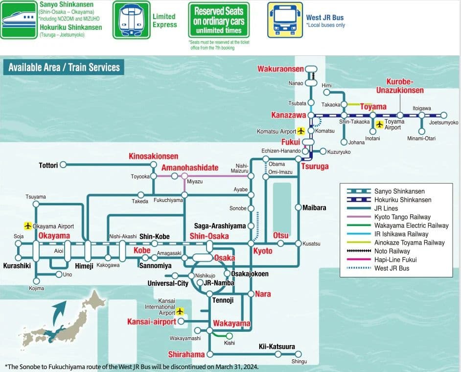 Jr West Kansai-Hokuriku Area Pass