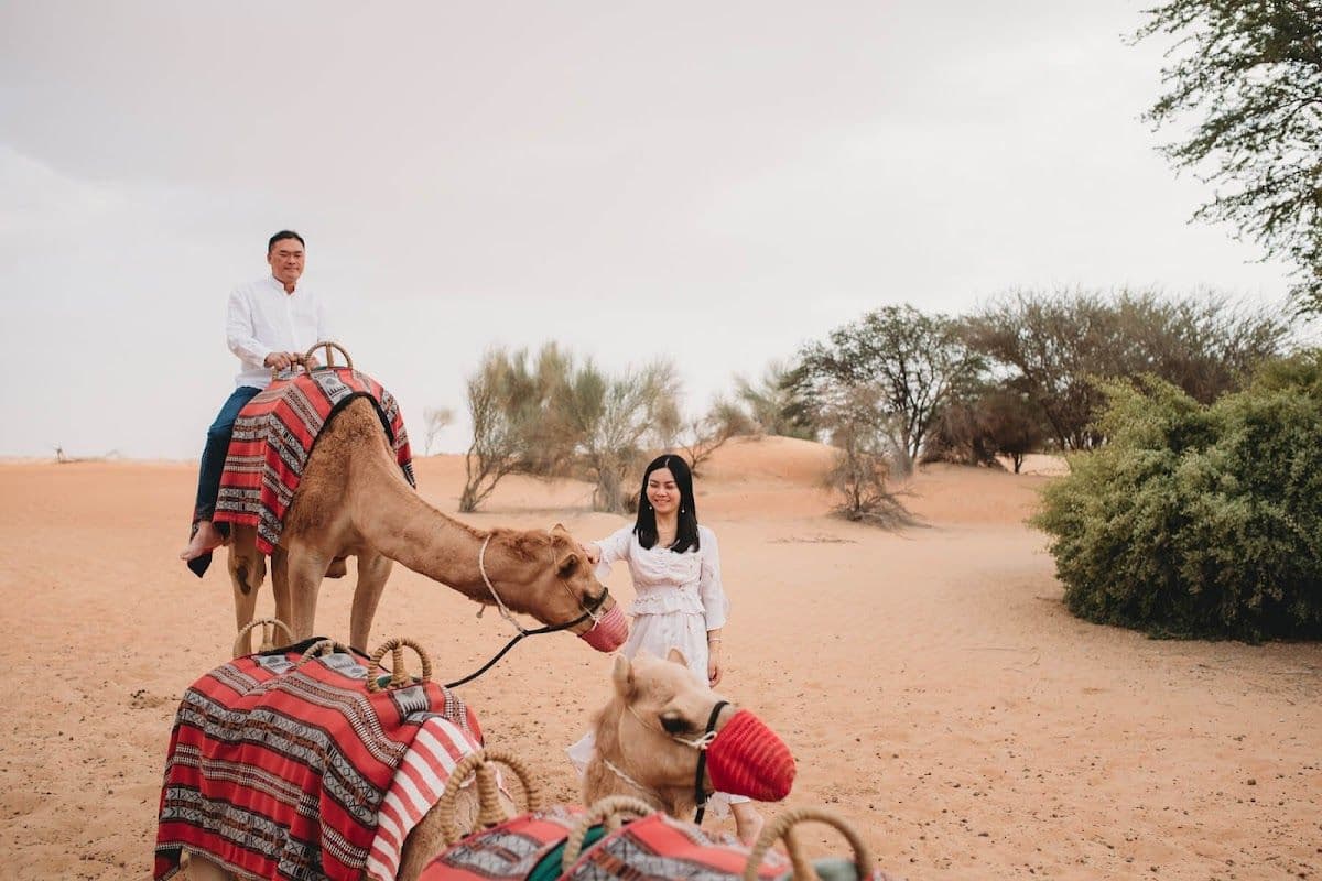 Dubai Desert Off-Road Tour [Quad Bike + City Hotel Pickup + Camel Ride + Sunset Photography + BBQ Dinner]