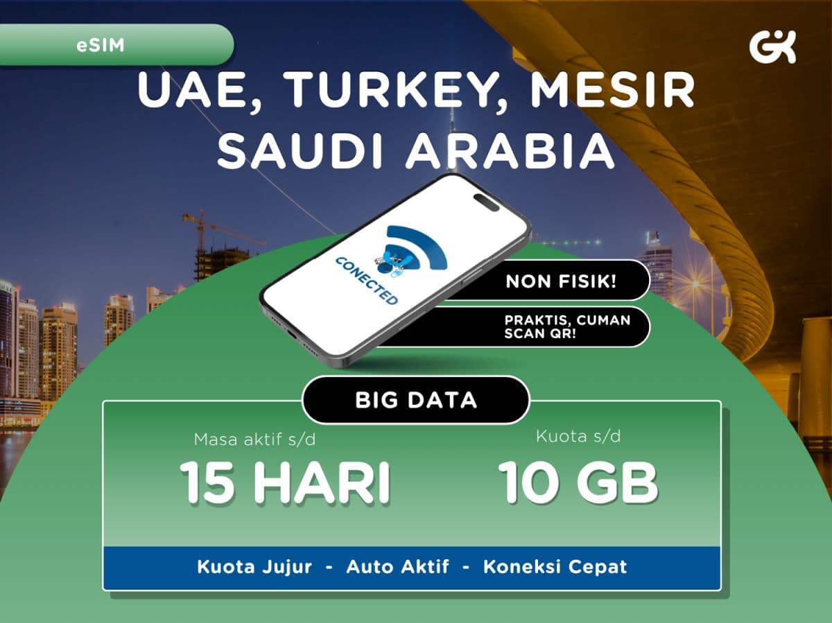 eSIM EAU Dubái, Turquía, Arabia Saudita, Egipto, Israel Gran Cuota | Big Data Emiratos Árabes Unidos