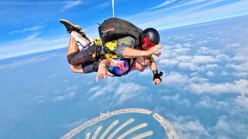 [Skydive Dubai Official] Dubai Palm Jumeirah/Desert Skydiving | Instructor Tandem + Photo/Video Coverage by Photographer & Optional Transfer