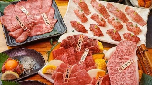 Rezerwacja pakietu premium yakiniku z wołowiną Kuroge Wagyu w Osace – oddział Dotonbori Mitsuru Uehonmachi, w tym rezerwacja stolika
