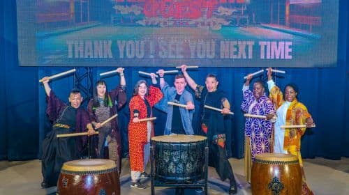 Osaka WADAIKO RHYTHM QUEST -Taiko drums workshop experience