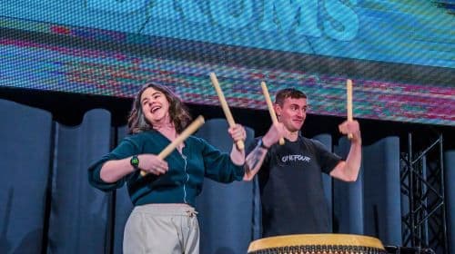 Osaka WADAIKO RHYTHM QUEST -Taiko drums workshop experience