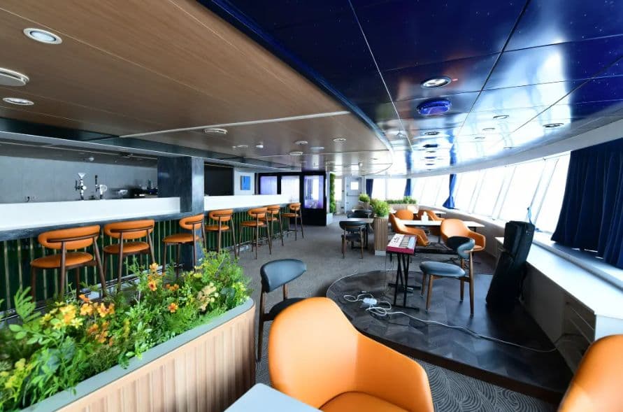 Internationales Kreuzfahrtschiff Osaka-Busan Panstar Miracle | Genießen Sie Köstlichkeiten vom Buffet und malerische Meerblicke auf Ihrer Reise