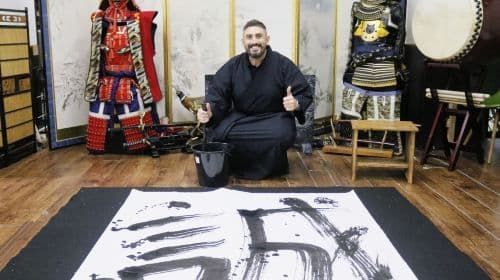 Samurai Calligraphy Final brushstrokes of a lifetime before the War near Osaka Castle