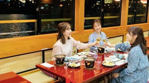 Sumida River: Japanese Traditional Yakatabune Dinner Cruise Day Tours