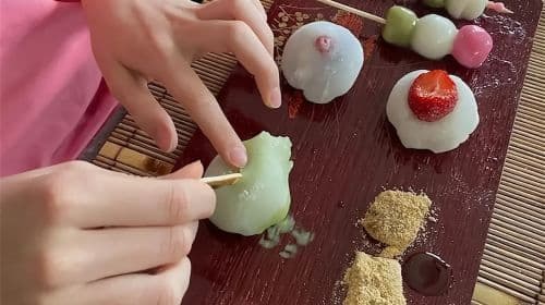 Aula de Preparo de Mochi em Tóquio