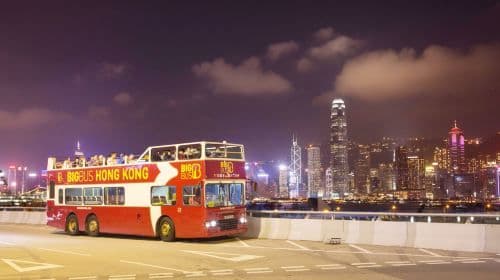 Tour panoramici Hop-On Hop-Off illimitati Big Bus di Hong Kong (scoperti)