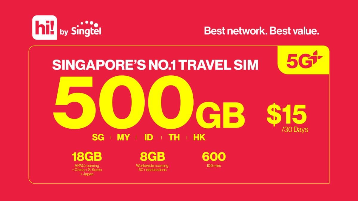 Serviços Pré-pagos - Melhores Cartões SIM/Cartões de Turista 5G+ de Singapura com Opção de Cartão de Transporte (Retirada no Aeroporto/Cidade)