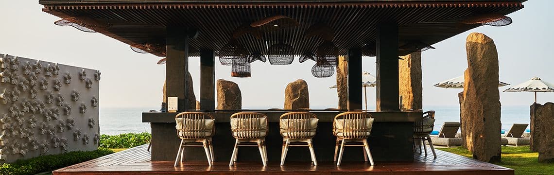 Standing Stones Beach Restaurant at The Royal Purnama Luxury Villas