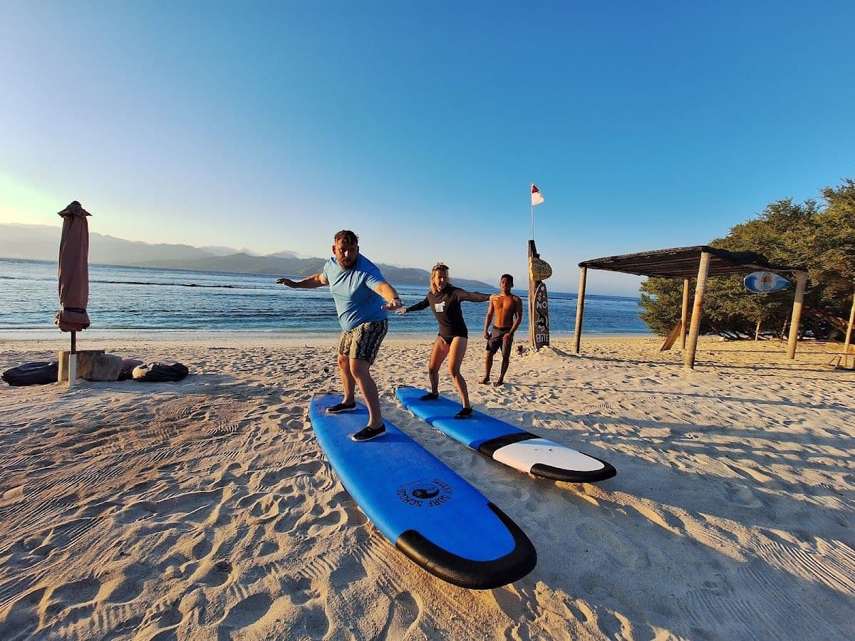 Surfing Lesson at Sunny Surf School Gili Trawangan Lombok