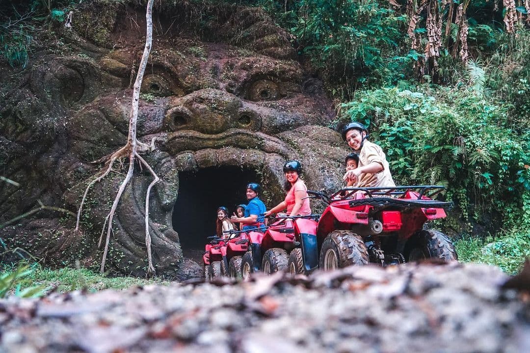 Ubud: Gorilla Cave ATV Quad Bike Bali With Waterfall And Lunch