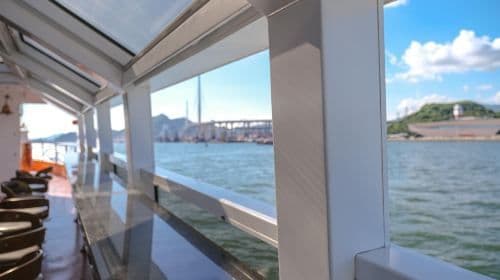 Offerta a tempo limitato del 40% - Biglietto per la crociera turistica "Wing On" nel Victoria Harbour di Hong Kong (bevande illimitate) Pass di trasporto