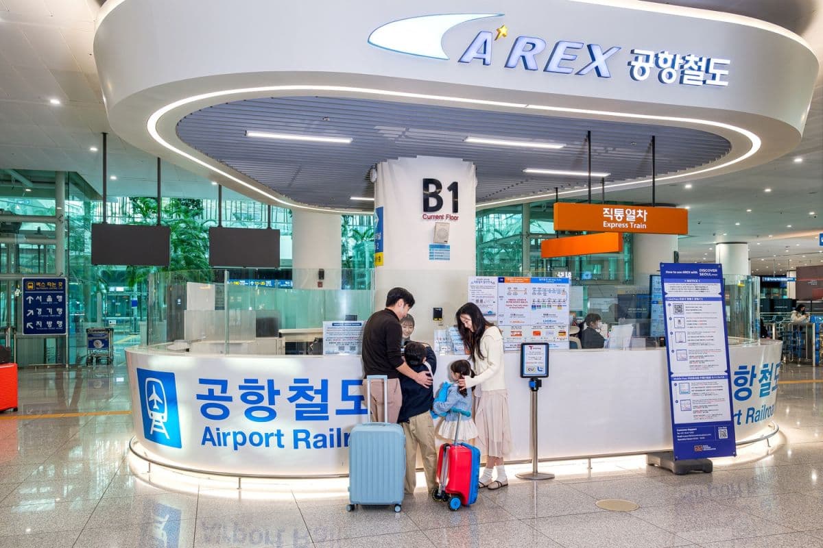 Bilhete do Trem Expresso AREX Aeroporto de Incheon-Seul