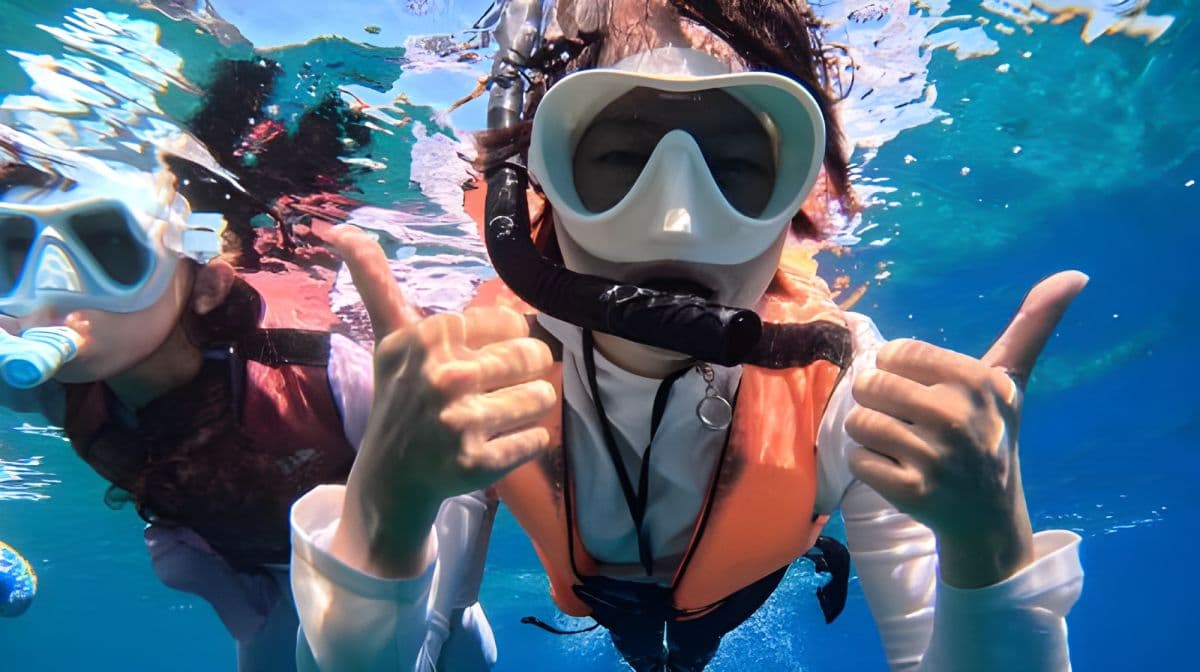 2-godzinne nurkowanie i snorkeling na wyspie Lambai w Pingtung [Doświadczenie snorkelingu na wyspie Lambai z usługą fotografii podwodnej od Bear Diving]