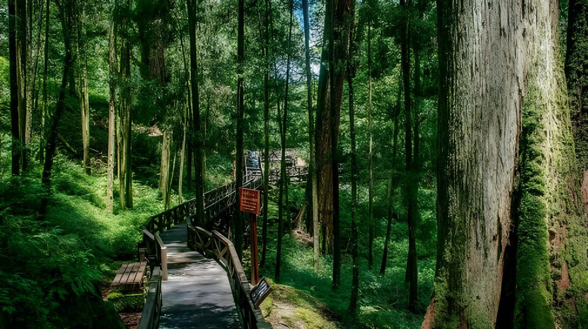 Alishan National Forest Recreation Area + Sisters Pond + Shouzhen Temple + Giant Trees + Small Train one-day tour Day Tours