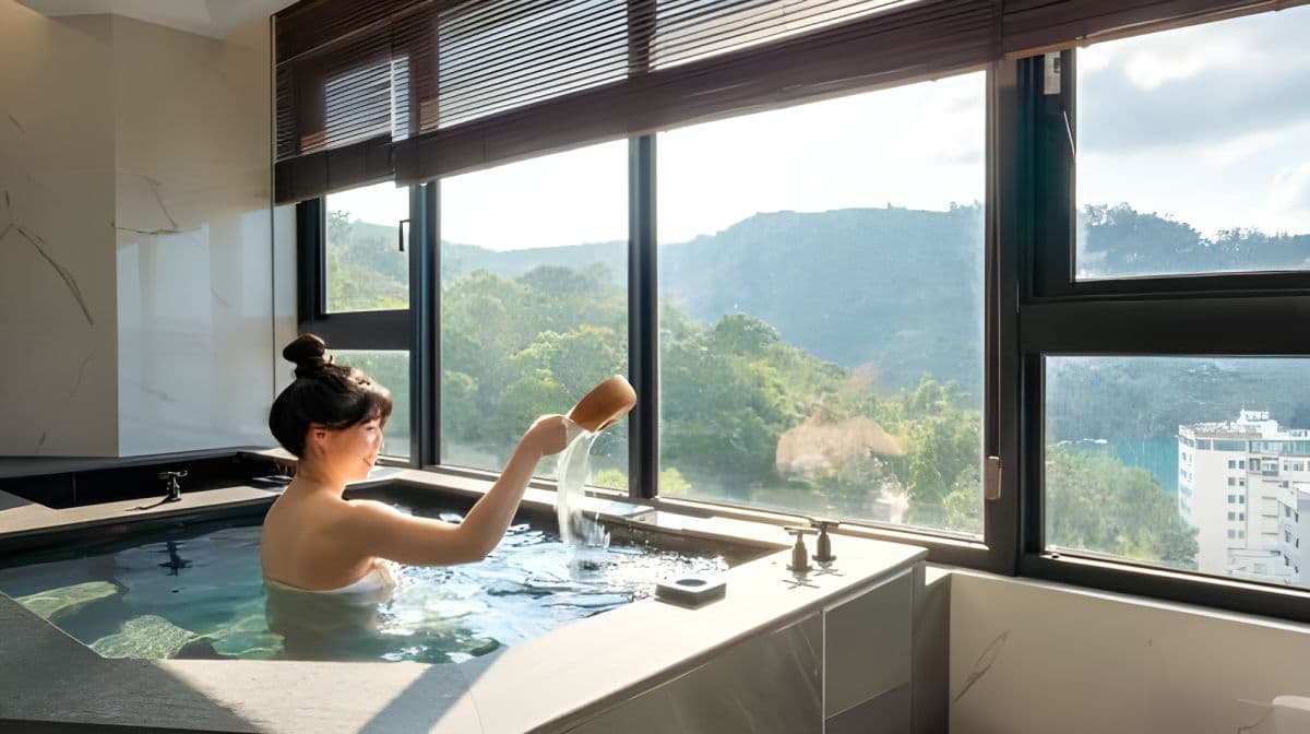 Sun Moon Lake Lealea Wyndham Hot Spring Hotel 2인용 프라이빗 온천 룸 (주말 추가 요금 없음)