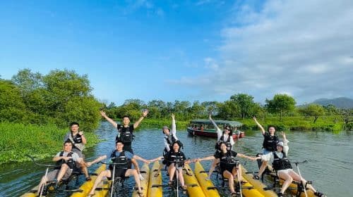 Yilan | Dongshan River Ecological Park | Electric boat and hydrobiking experience Transport Passes