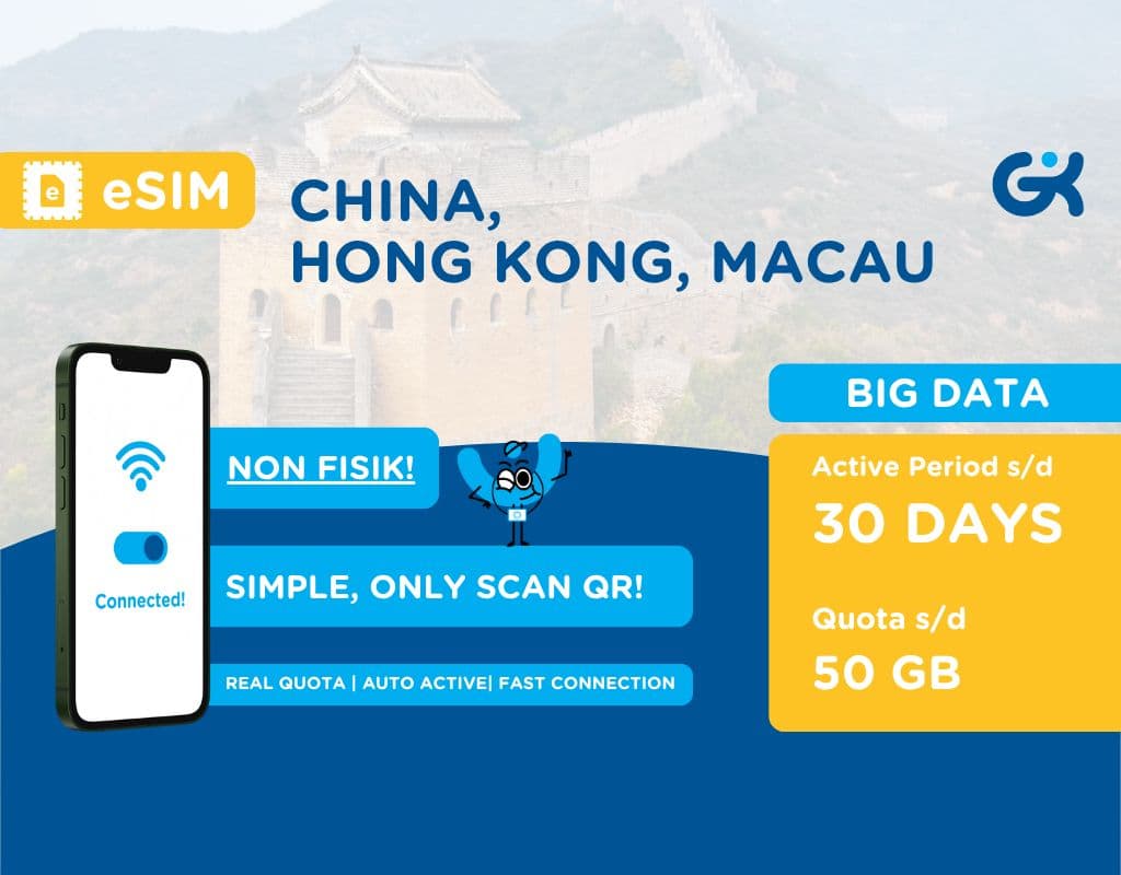 eSIM China Hongkong Macau Big Data | Travel Sim Cina Hong Kong Makau