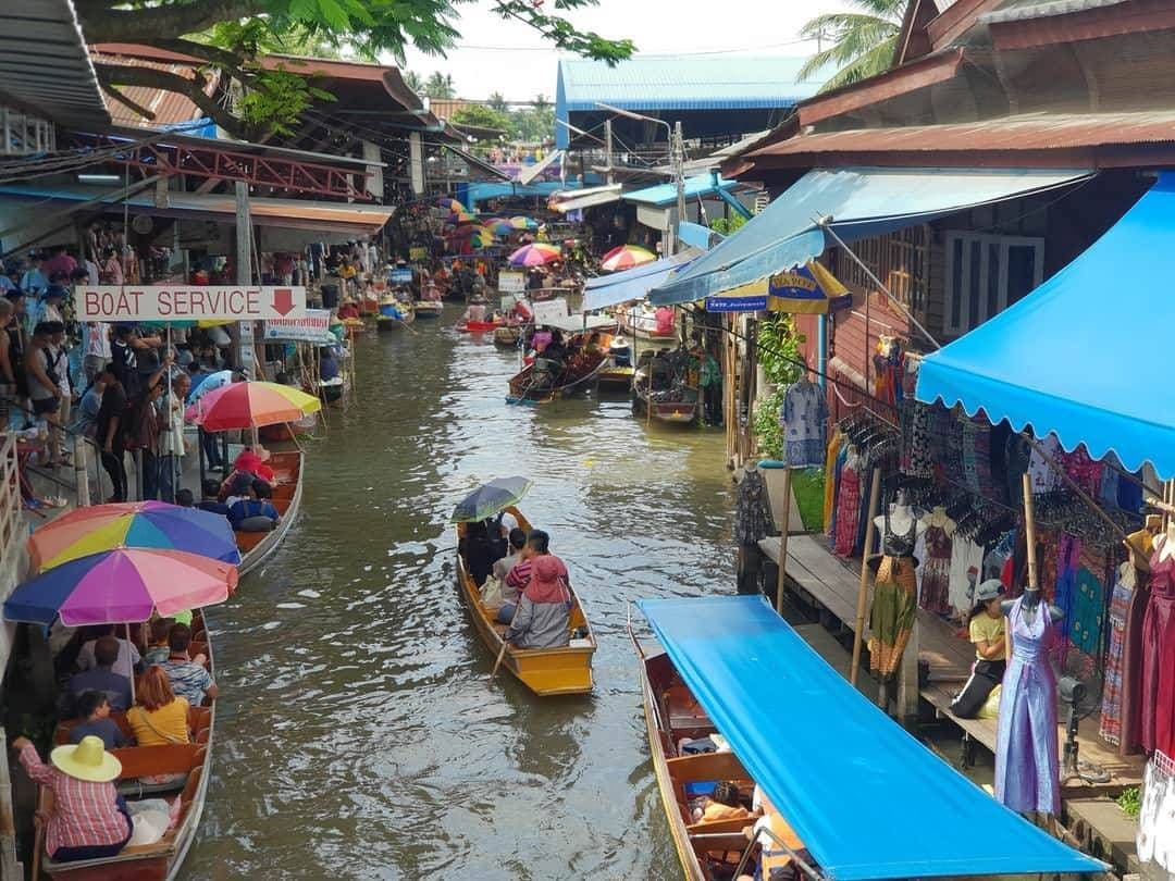 (Free eSIM) Half Day Damnoen Saduak Floating Market with Thai Halal Set Lunch